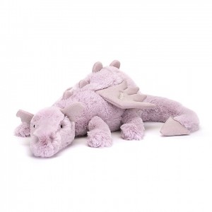 HUGE Jellycat Personalised Lavender Dragon 19 CM X 66 CM, Jellycat USA | NZ5714289