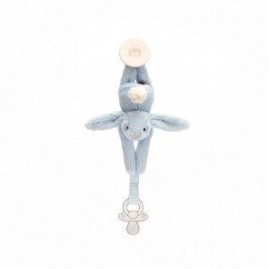 Jellycat Bashful Blue Dummy Holder 19 CM X 4 CM, Jellycat USA | VX4538261